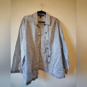 Linda Allard Ellen Tracy Cotton/Silk Blouse